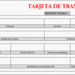 Tarjeta de transporte mercancías