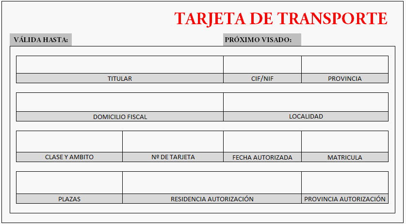 Tarjeta de transporte